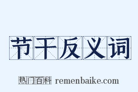 节干反义词是什么意思的图片